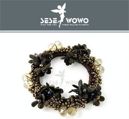 飄香薔薇水晶發圈頭花TSZ批發促銷指南 廠家直供，價格實惠，美發飾品市場銷售全解析